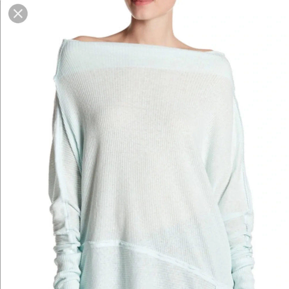 NWT FREE PEOPLE LONDONTOWN LONG SLEEVE TUNIC TOP Boho Coastal Grandma‎ Soft Girl